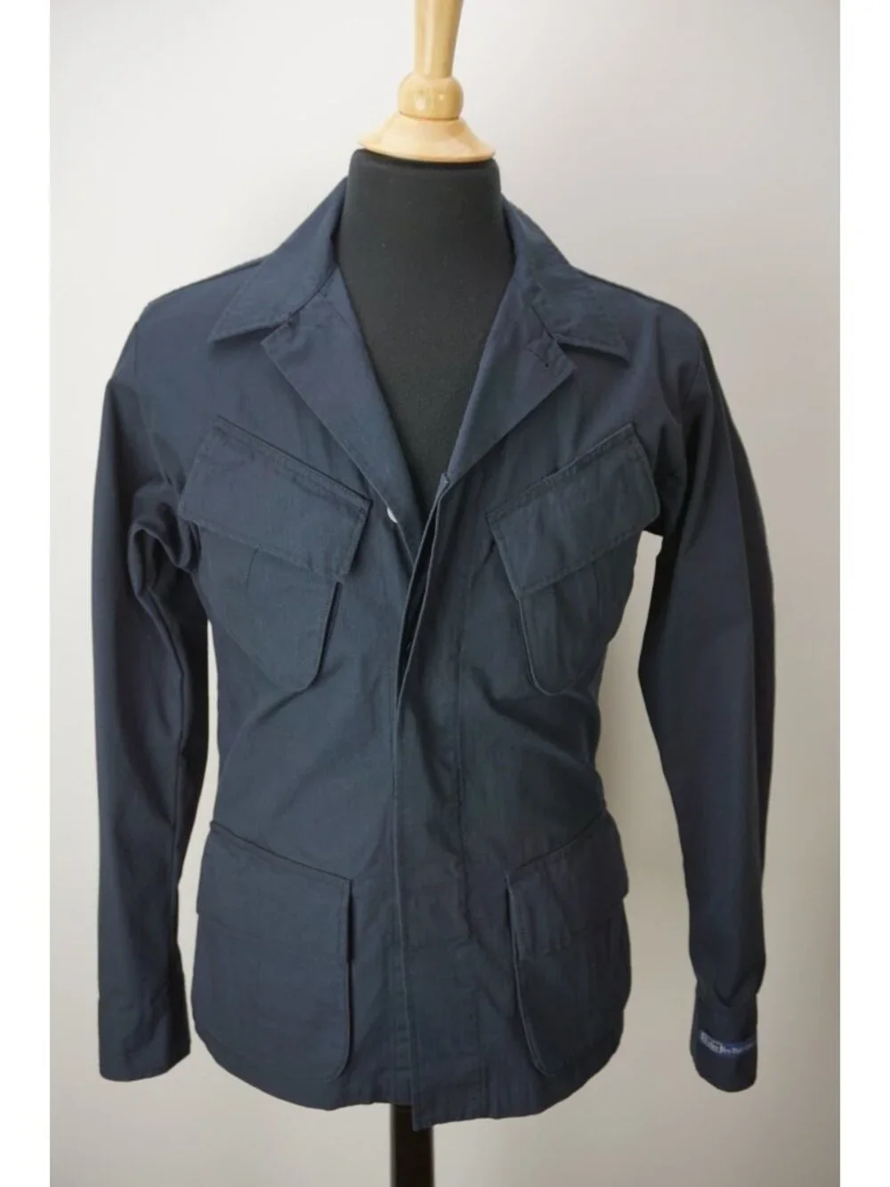 Polo Ralph Lauren Navy Blue Utility Jacket Coat Rip Stop Sz 38S BRAND NEW